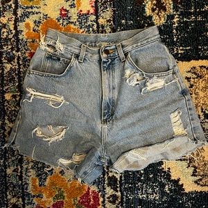 Distressed Denim shorts